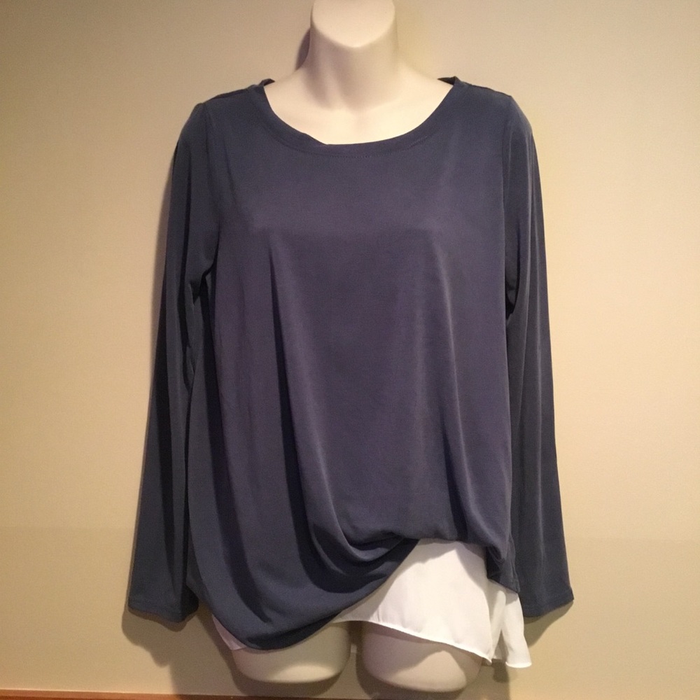 Design Lab Lord and Taylor women’s layered top SZ small great preloved condition